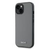 DKNY PU Leather Silver Metal Logo Magsafe tok iPhone 14 készülékhez szürke