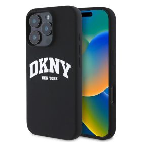   DKNY Liquid Silicone Arch Logo MagSafe tok iPhone 16 Pro készülékhez fekete