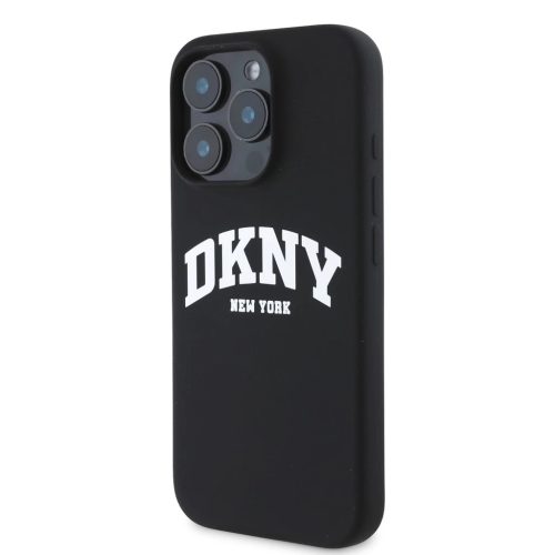 DKNY Liquid Silicone Arch Logo MagSafe tok iPhone 16 Pro készülékhez fekete