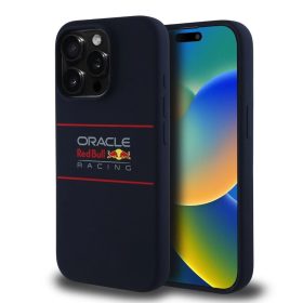   Red Bull Silicone Horizontal Logo MagSafe iPhone 15 Pro Max készülékhez tok tengerészkék