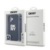 DKNY PU Leather Stack Logo csuklópántos tok iPhone 16 készülékhez fekete
