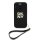 DKNY PU Leather Stack Logo csuklópántos tok iPhone 16 Pro készülékhez fekete