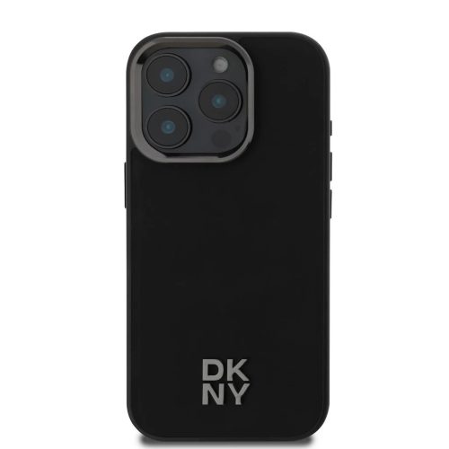 DKNY PU Leather Stack Logo Magsafe tok az iPhone 16 Pro készülékhez fekete