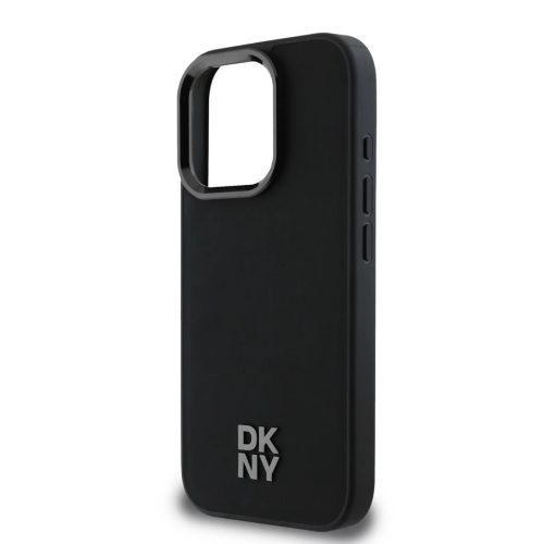 DKNY PU Leather Stack Logo Magsafe tok iPhone 16 Pro Max készülékhez fekete
