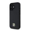 DKNY PU Leather Repeat Pattern Stack Logo MagSafe Tok iPhone 16 készülékhez fekete