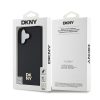 DKNY PU Leather Repeat Pattern Stack Logo MagSafe Tok iPhone 16 készülékhez fekete