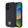 DKNY PU Leather Repeat Pattern Stack Logo MagSafe tok iPhone 16 Plus készülékhez fekete