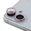 Guess Fixed Glliter védőlencse iPhone 16/16 Plus készülékhez rózsaszín
