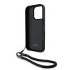 BMW Leather Signature and Strap tok iPhone 16 Pro készülékhez fekete