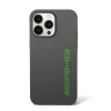 AMG Liquid Silicone Green Logo tok iPhone 14 Pro készülékhez szürke