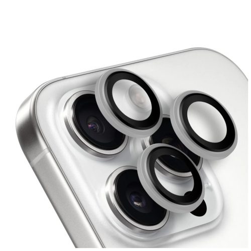 OBAL:ME lencsevédő Apple iPhone 15 Pro/15 Pro Max készülékhez fehér Titanium