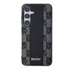 DKNY PU bőr sakkos mintázatú Magsafe tok Samsung Galaxy S24+ készülékhez fekete