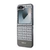DKNY PU Leather Repeat Pattern Bottom Stripe tok Samsung Galaxy Z Flip 6 készülékhez barna