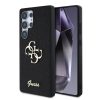 Guess PU Fixed Glitter 4G Metal Logo tok Samsung Galaxy S25 Ultra készülékhez fekete