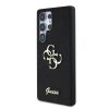 Guess PU Fixed Glitter 4G Metal Logo tok Samsung Galaxy S25 Ultra készülékhez fekete