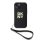 DKNY PU Leather Stack Logo Wrist Strap tok iPhone 14 készülékhez fekete