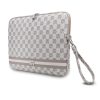 DKNY PU bőr Checkered Pattern and Stripe Laptop Tok 15/16" bézs