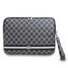 DKNY PU bőr Checkered Pattern and Stripe laptop tok 13/14" fekete