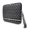 DKNY PU bőr Checkered Pattern and Stripe laptop tok 13/14" fekete