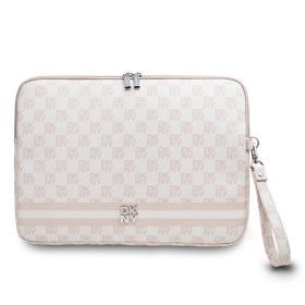   DKNY PU Leather Checkered Pattern and Stripe laptop tok 13/14″ rózsaszín