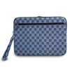 DKNY PU bőr Checkered Pattern and Stripe laptop tok 13/14 kék