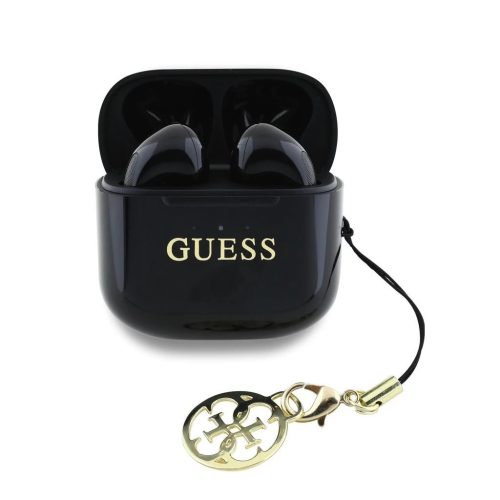 Guess Classic Logo Charm TWS vezeték nélküli fülhallgató fekete
