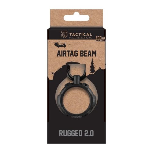 Tactical Airtag Beam Rugged 2.0 AirTag készülékhez tok, fekete