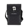 Karl Lagerfeld Saffiano Monogram Ikonik NFT tárcás telefontáska fekete