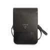Guess PU Saffiano Triangle Logo Telefon táska fekete