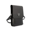 Guess PU Saffiano Triangle Logo Telefon táska fekete