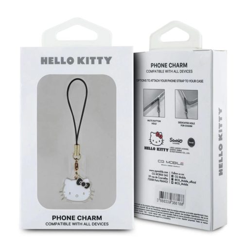 Hello Kitty Charm Kitty Head fekete