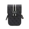 Guess PU 4G Printed Stripes telefon táska fekete