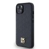 DKNY PU Leather Repeat Pattern Stack Logo MagSafe tok iPhone 14 készülékhez fekete