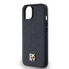 DKNY PU Leather Repeat Pattern Stack Logo MagSafe tok iPhone 14 készülékhez fekete