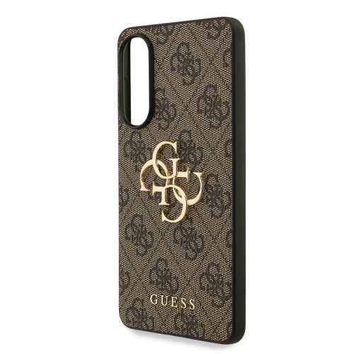 Guess PU 4G Metal Logo tok Samsung Galaxy S25 Edge készülékhez barna
