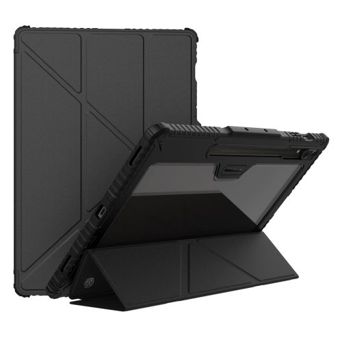 Nillkin Bumper PRO védő állványos tok Samsung Galaxy Tab S9 Ultra/S10 Ultra készülékhez, több szögben állítható, fekete