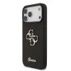 Guess PU Fixed Glitter 4G Metal Logo tok iPhone 17 Pro Max készülékhez fekete