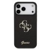 Guess PU Fixed Glitter 4G Metal Logo tok iPhone 17 Pro Max készülékhez fekete