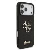 Guess PU Fixed Glitter 4G Metal Logo tok iPhone 17 Pro Max készülékhez fekete