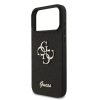 Guess PU Fixed Glitter 4G Metal Logo tok iPhone 17 Pro Max készülékhez fekete