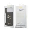 Guess PU Fixed Glitter 4G Metal Logo tok iPhone 17 Pro Max készülékhez fekete