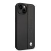 BMW Signature Leather Big Logo tok iPhone 14 Plus készülékhez fekete