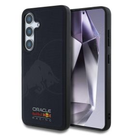   Red Bull Leather Meshed Debossed Logo MagSafe tok Samsung Galaxy S25 készülékhez tengerészkék