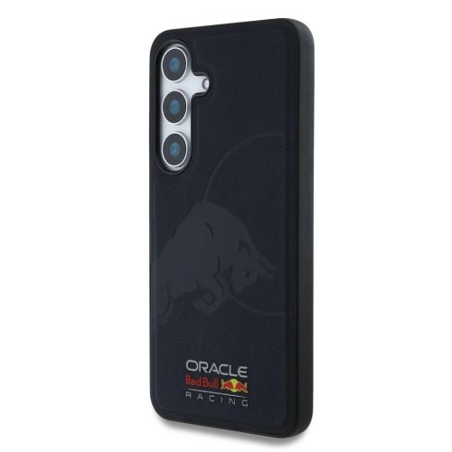 Red Bull Leather Meshed Debossed Logo MagSafe tok Samsung Galaxy S25 készülékhez tengerészkék